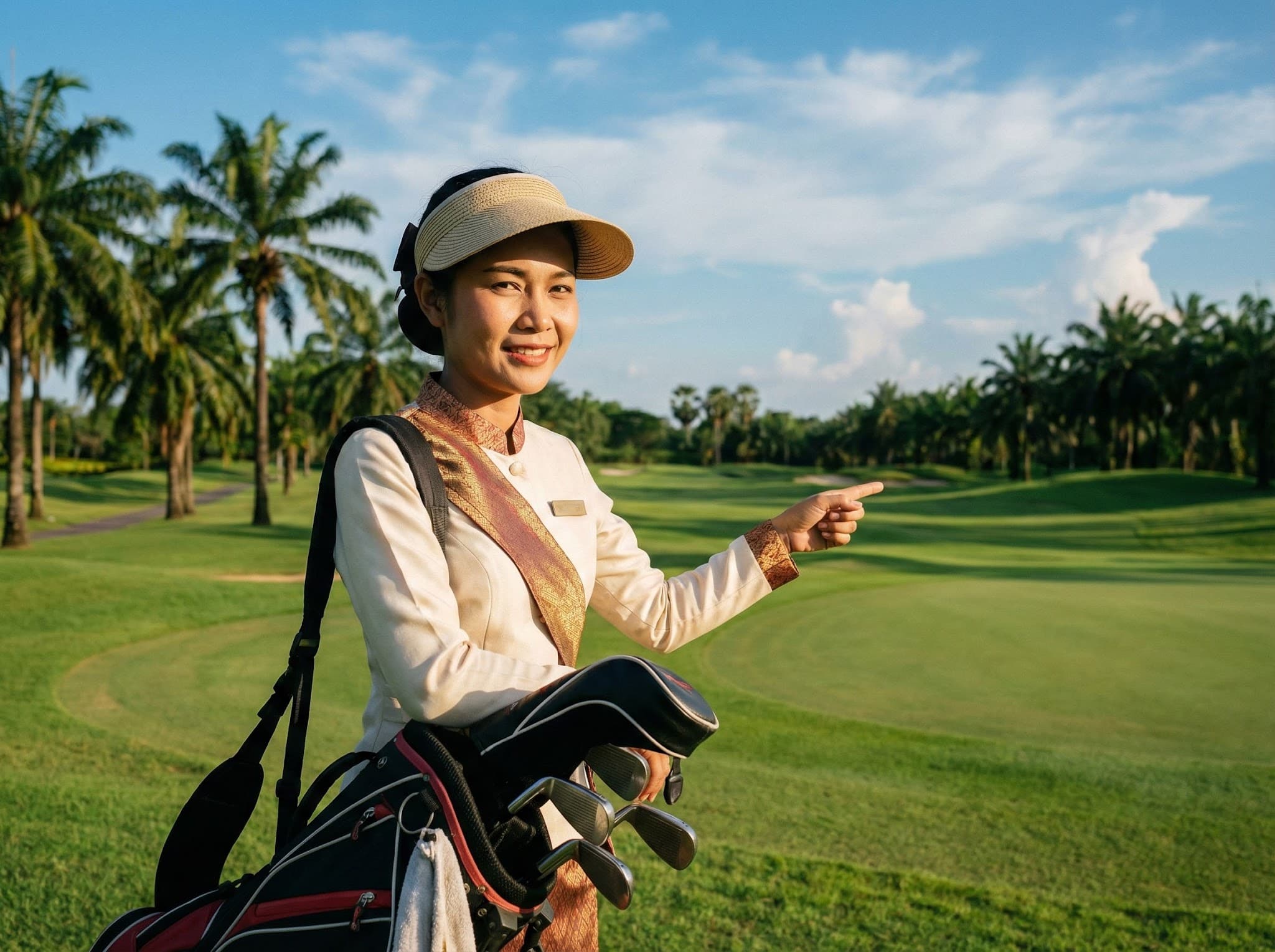 Thai golf caddie