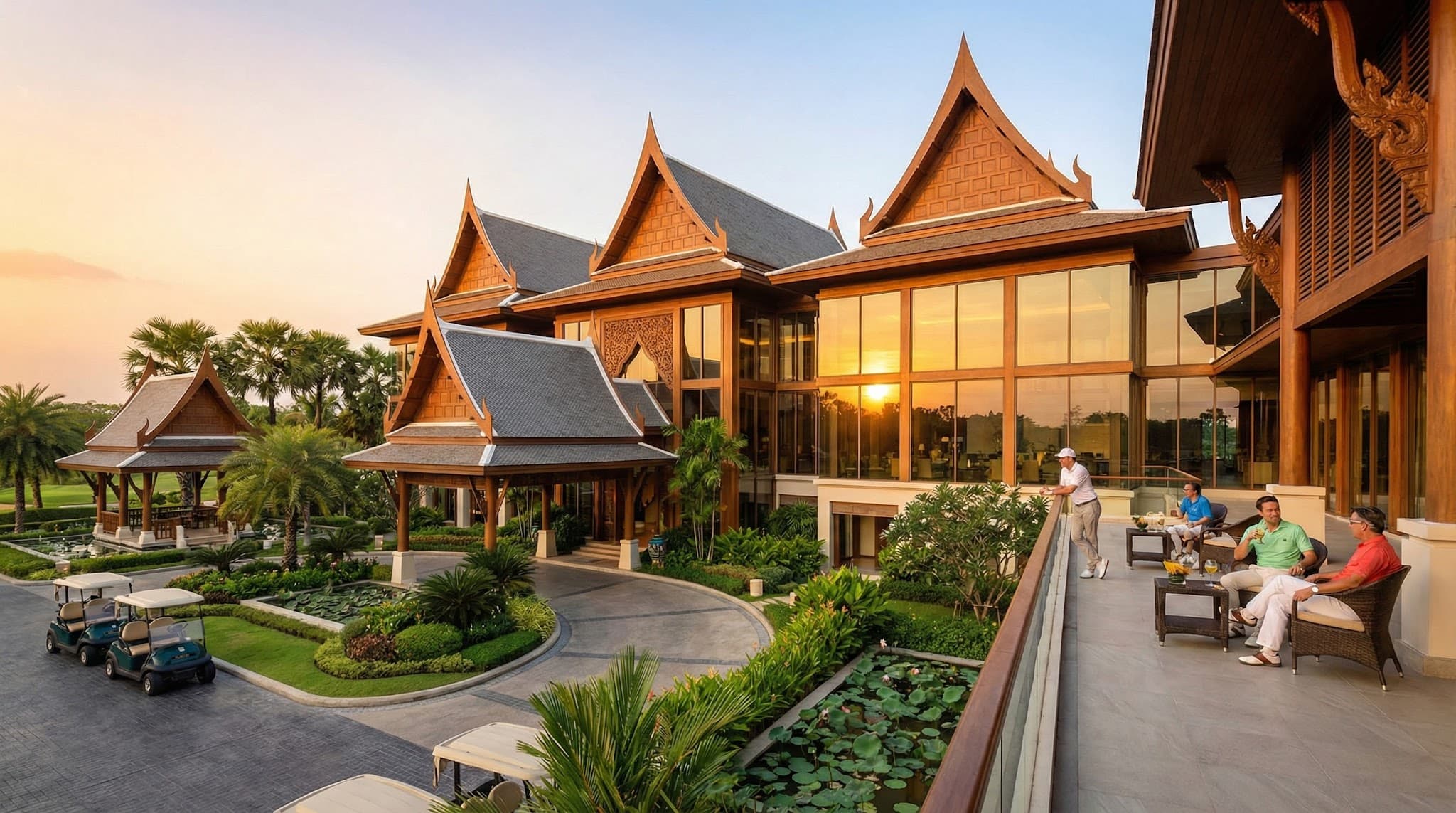 Luxurious Thai golf clubhouse