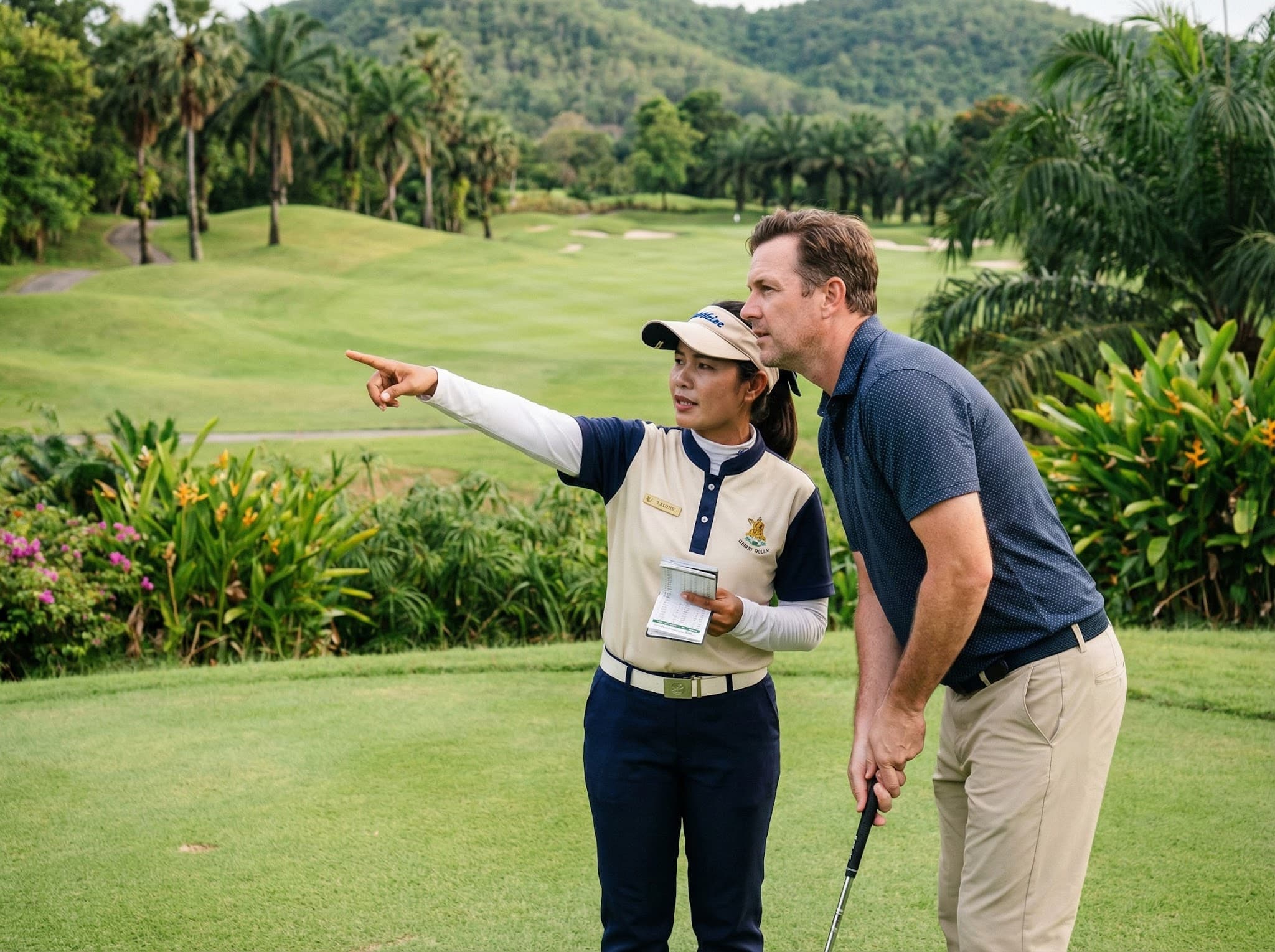 캐디의 코스 지식 신뢰하기