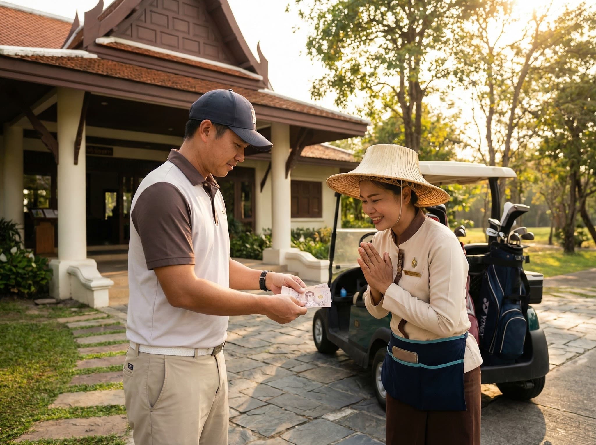 캐디에게 팁 주기